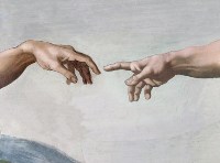 Сотворение Адама - Деталь Одухотворение - Микеланджело