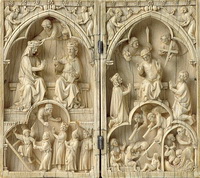 Диптих Страшный Суд (слоновая кость, 1250-1270 г.)